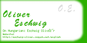 oliver eschwig business card